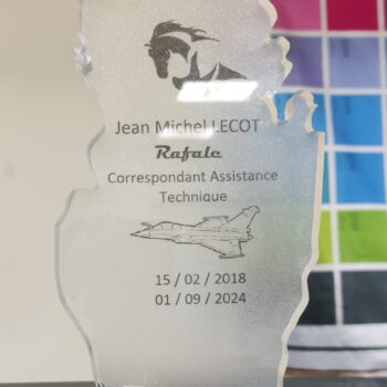 Custom Laser Cut Crystal Award Plaque
